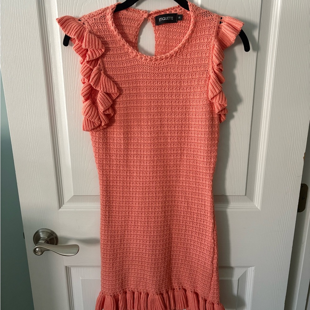 Etiquette Clothiers Coral Mini Dress